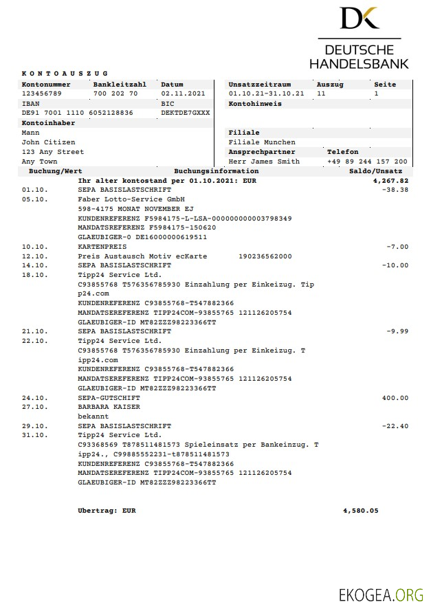 Allemagne Deutsche Handelbank